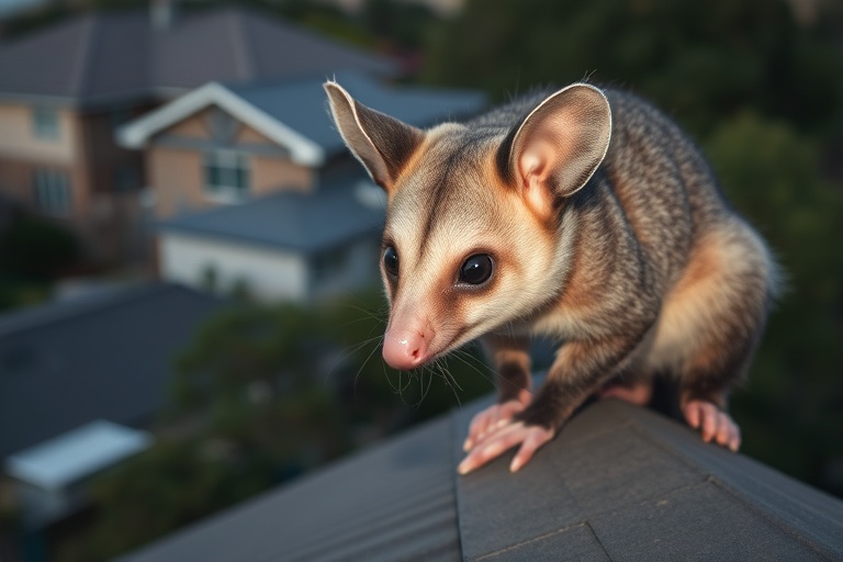 Possum in Skye residential area